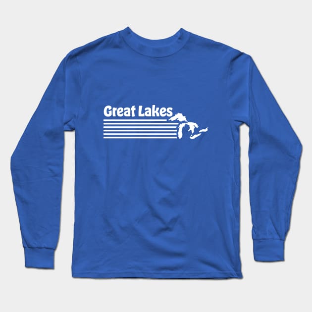 Great Lakes Retro Long Sleeve T-Shirt by KevinWillms1